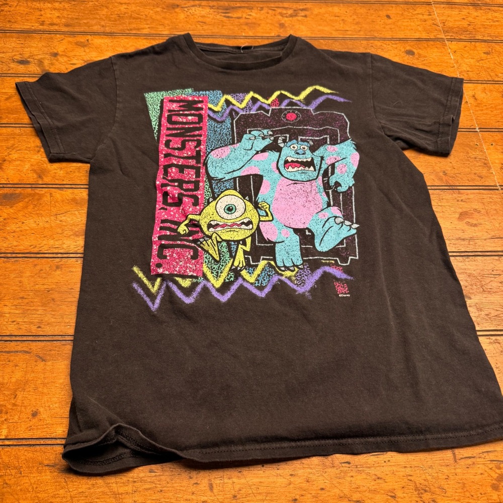 Monsters Inc Sulley Mike Wazowski Graphic T Shirt Kids Youth L Disney‎ Pixar